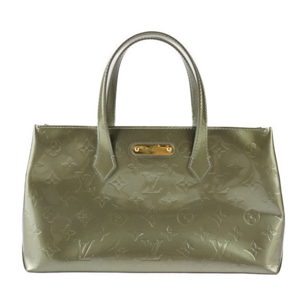LOUIS VUITTON Wilshire PM Handbag M91627 Monogram Vernis Griard Deco Gold Har...